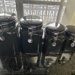 Ceramic Storing Jars Set Of 4