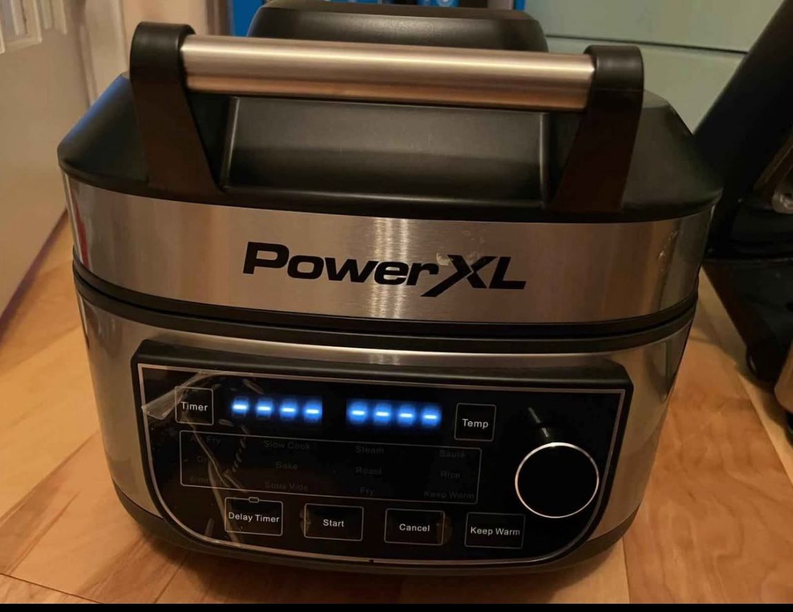Power XL 6-qt grill and air fryer, New, no box. Yes it is available.