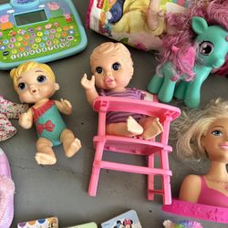Girls Assorted Toys Books Baby Dolls Etc Barbie Van