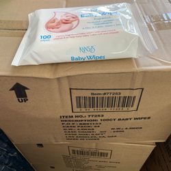 Baby wipes box of 24 for $25