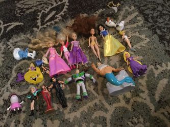 Random little toys, dolls, bracelets, fun erasers, and stuffed lego pieces {SEE PICTURES}