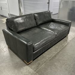 Restoration Hardware Maxwell Leather Sofa -Delivery Available