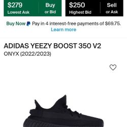 Yeezy 350 onyx Size 11