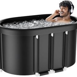 New in the box brand plunge chill Ice Bath Tub for Athletes - 129 Gal Cold Plunge Tub for Recovery, Portable Bathtub Adult, Outdoor Large Oval Ice Plu