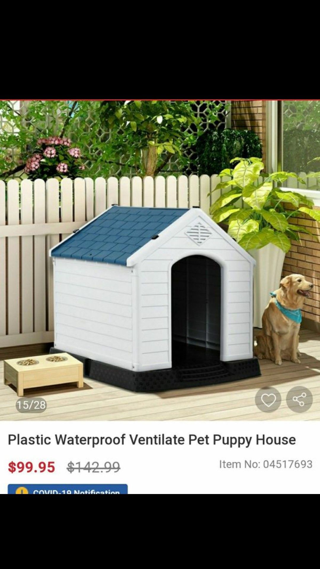 Plastic Waterproof Ventilate Pet Puppy House Retails 90 asking 60 please see other offers.