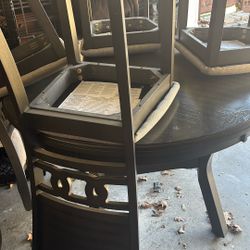 Dark Table Set W/Chairs