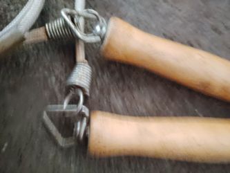 Jump rope with extra plastic trim on the rope to last longer
