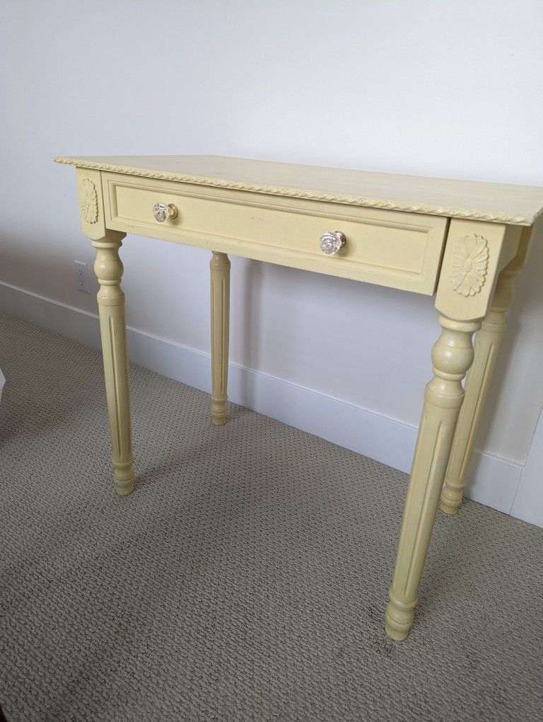 Small Shabby Chic Yellow Desk