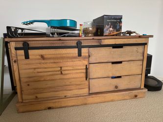 Country style tv stand fits 65” stand