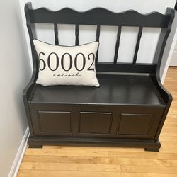 Wood Entryway Bench with Storage