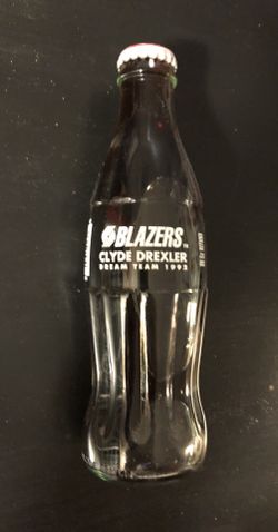 1992 Clyde Drexler Portland Trail Blazers Dream Team Coca Cola Coke Glass Bottle UNOPENED
