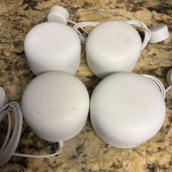 Google Nest WiFi Router Mesh AC2200 H2D & 3 Satellite Point H2E Smart Speakers