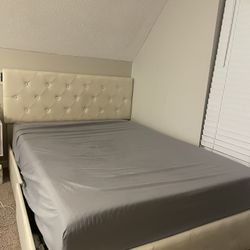 Bed Frame With Drawers And Foam Mattress 