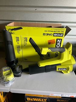 Ryobi ONE+ 18V 100 MPH 350 CFM Cordless Battery Variable Speed Jet Fan Leaf Blower with 4.0 Ah Battery and Charger