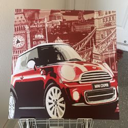 Mini Cooper English Modern Art Painting 24 X 24
