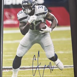 Seattle Seahawks Chris Carson Autographed 11x14 Photo