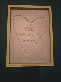 Pink Rectangle Inspirational Wall Art Painting Decor With Wood Frame