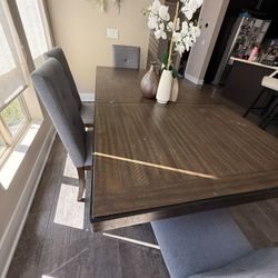 6 Seat Dining Table w chairs and bench