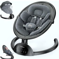 BabyBond Baby Swings for Infants, Bluetooth Infant Swing with Music Speaker with 3 Seat Positions, 5 Point Harness Belt, 5 Speeds and Remote Control 