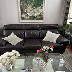 Leather Couch and Chair