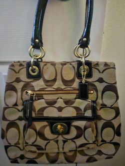 Coach Signature Canvas Tote Bag
