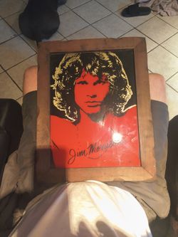 Jim Morrison Mirror Art. 1970s Vintage. 