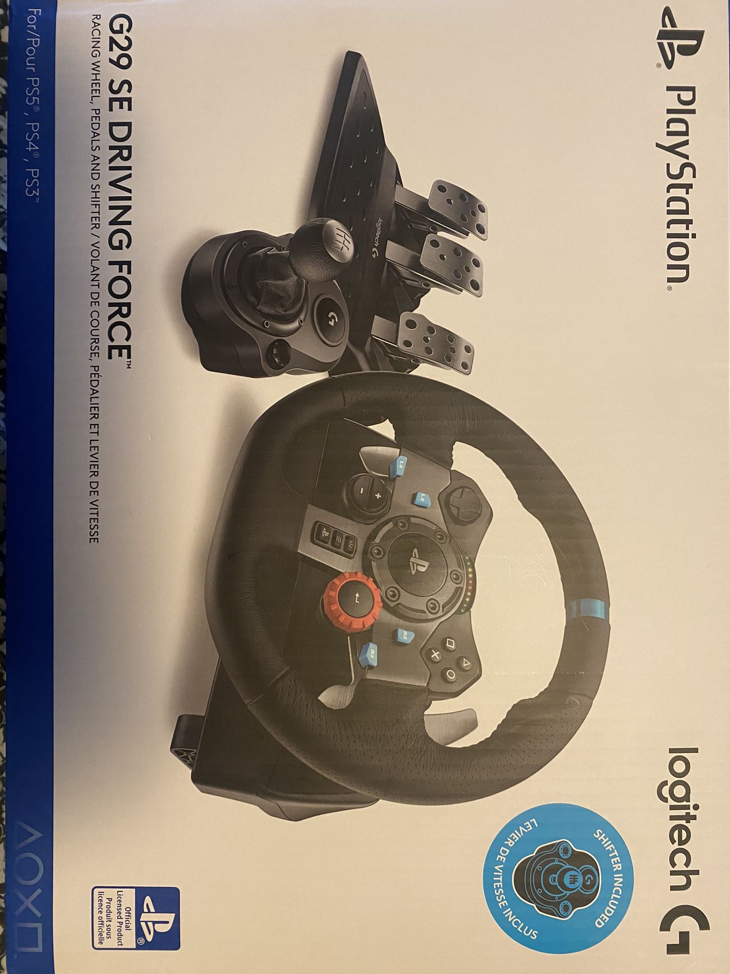Logitech - G29 Driving Force Racing Wheel and Floor Pedals for PS5, PS4, PC