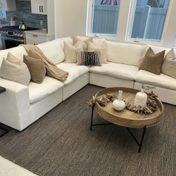 ‼️L Shaped white Sectional 