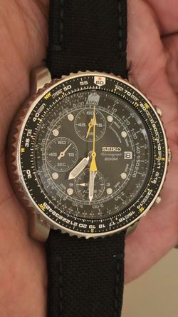 SEIKO FLIGHTMASTER ALARM CHRONOGRAPH MENS WATCH
