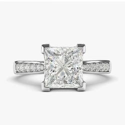 14k White Gold Engagement Ring 