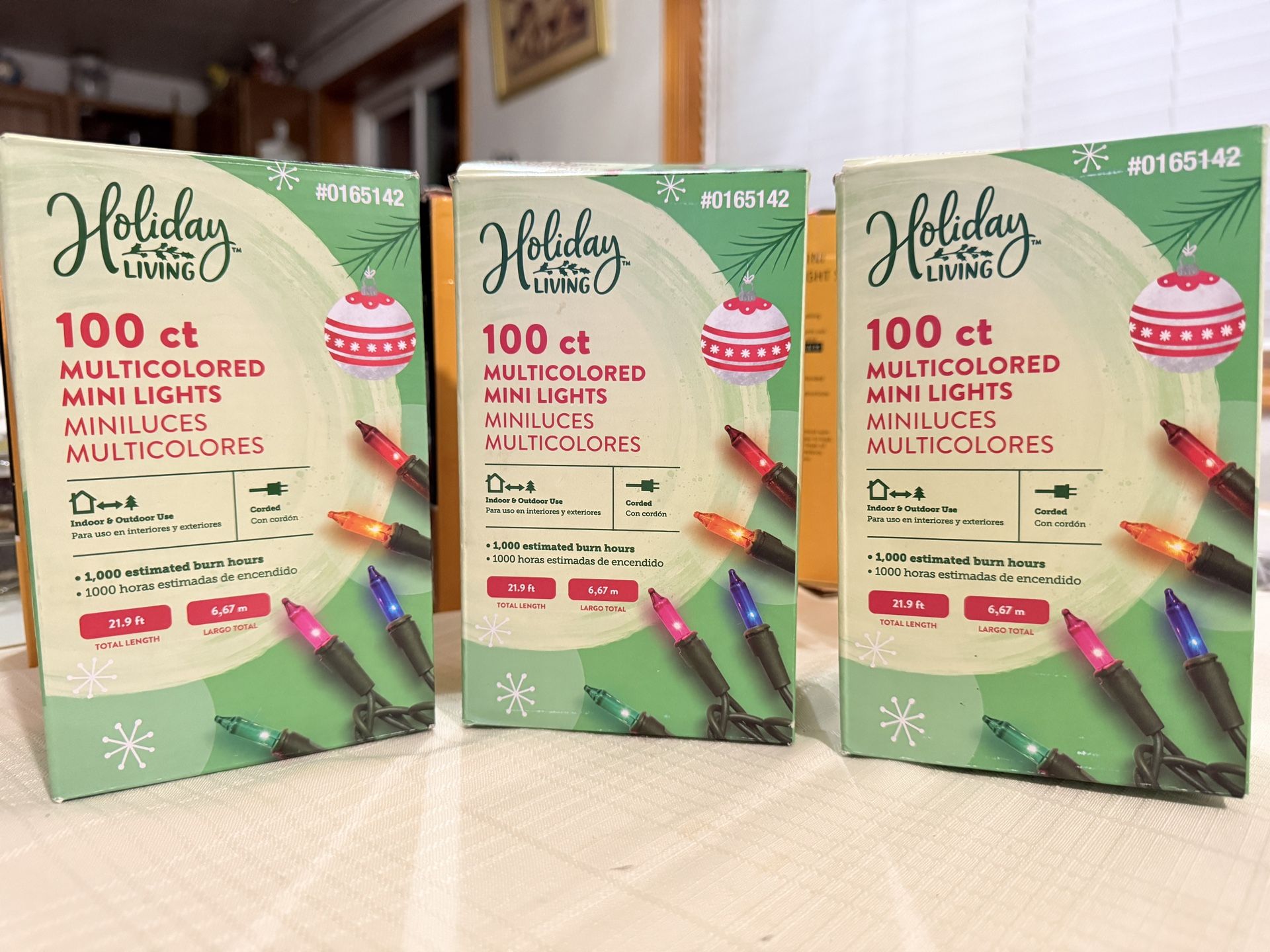 Set Of 3 Christmas Mini Lights Multi Colored New in Box