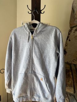 Carhartt Loose fit Zip-up Hoodie, Heather Grey, Medium
