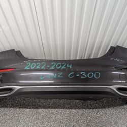 OEM 2022-2025 Mercedes Benz C300 Rear Bumper Cover Grey Gray Original W/ Valance