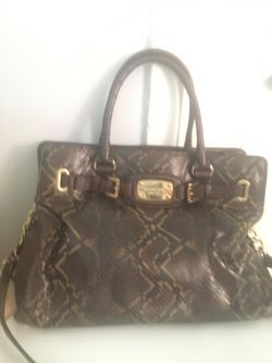 Michael Kors Brown Snakeskin Bag Purse