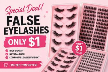 EYELASH CLEARANCE – ONLY $1 EACH