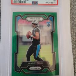 2023 Green Prizm RC Rookie Bryce Young Carolina Panthers PSA 10
