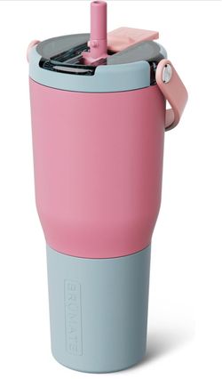 BrüMate Resa Flip 35oz Travel Tumbler with Covered Flip Down Straw | 100% Leakproof Water Bottle | Made of Insulated Stainless Steel | Cup Holder Frie