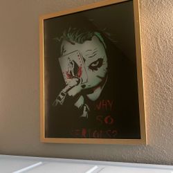 Joker Hand Painted And Framed