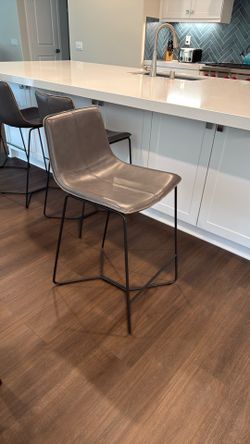 Four West Elm Barstools