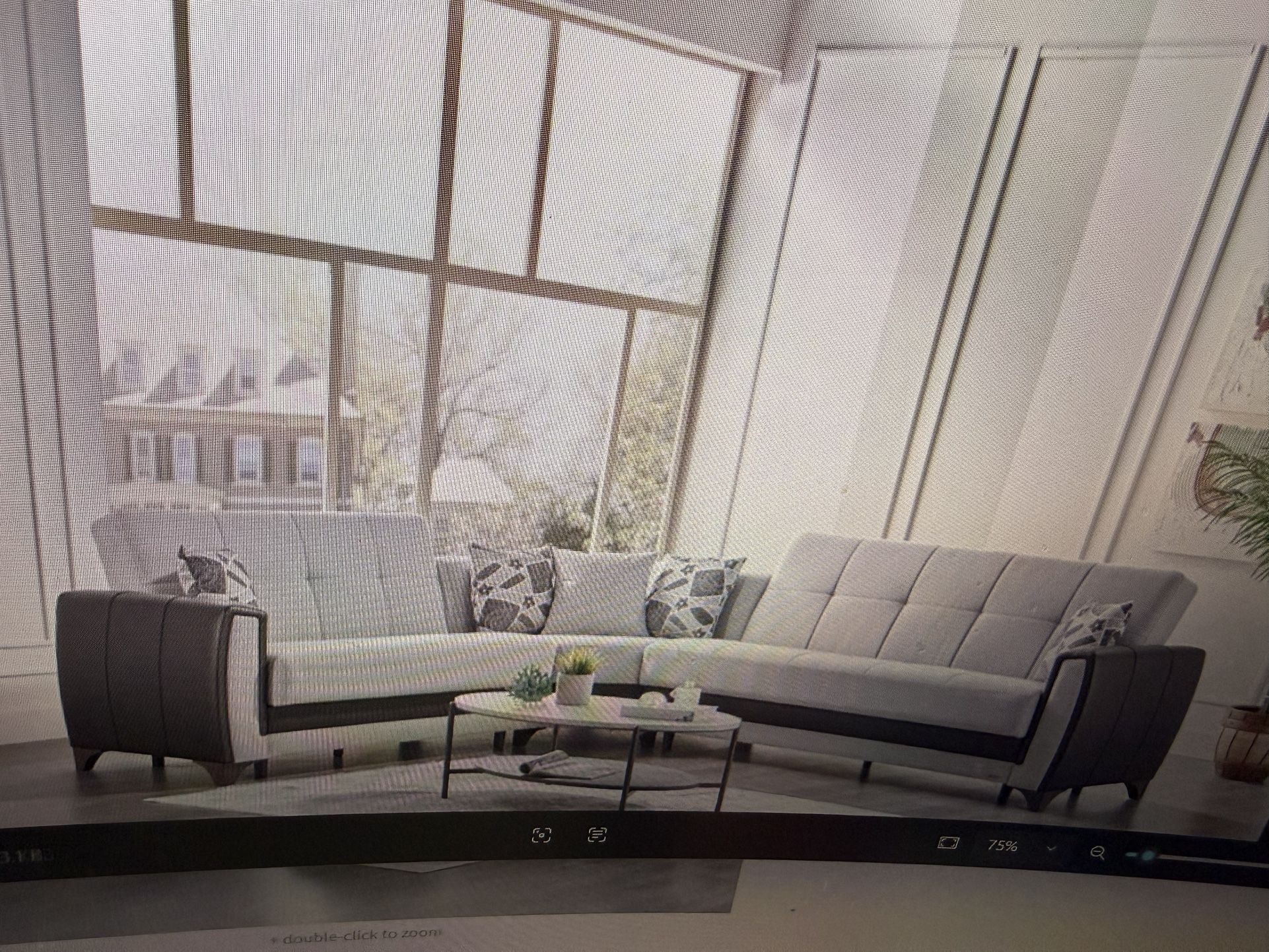 Turkish Made , 3 Piece Sectional ( Turns Into Bed)