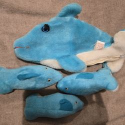 Anva International Blue Dolphin Plush