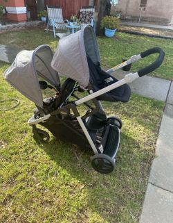 $85 Firm ! Graco Ready2Grow LX 2.0 Double Stroller Features Bench Seat Standing Platform