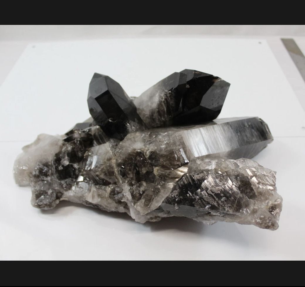 LARGE 12.7 Pound Natural Smoky Quartz Crystal Cluster