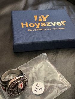 Hoyazvet Knights Templar Ring Sz 10