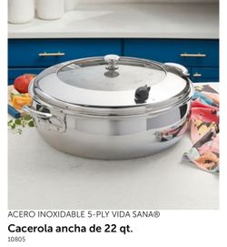 Cacerola de 22 QT vida sana Princess house