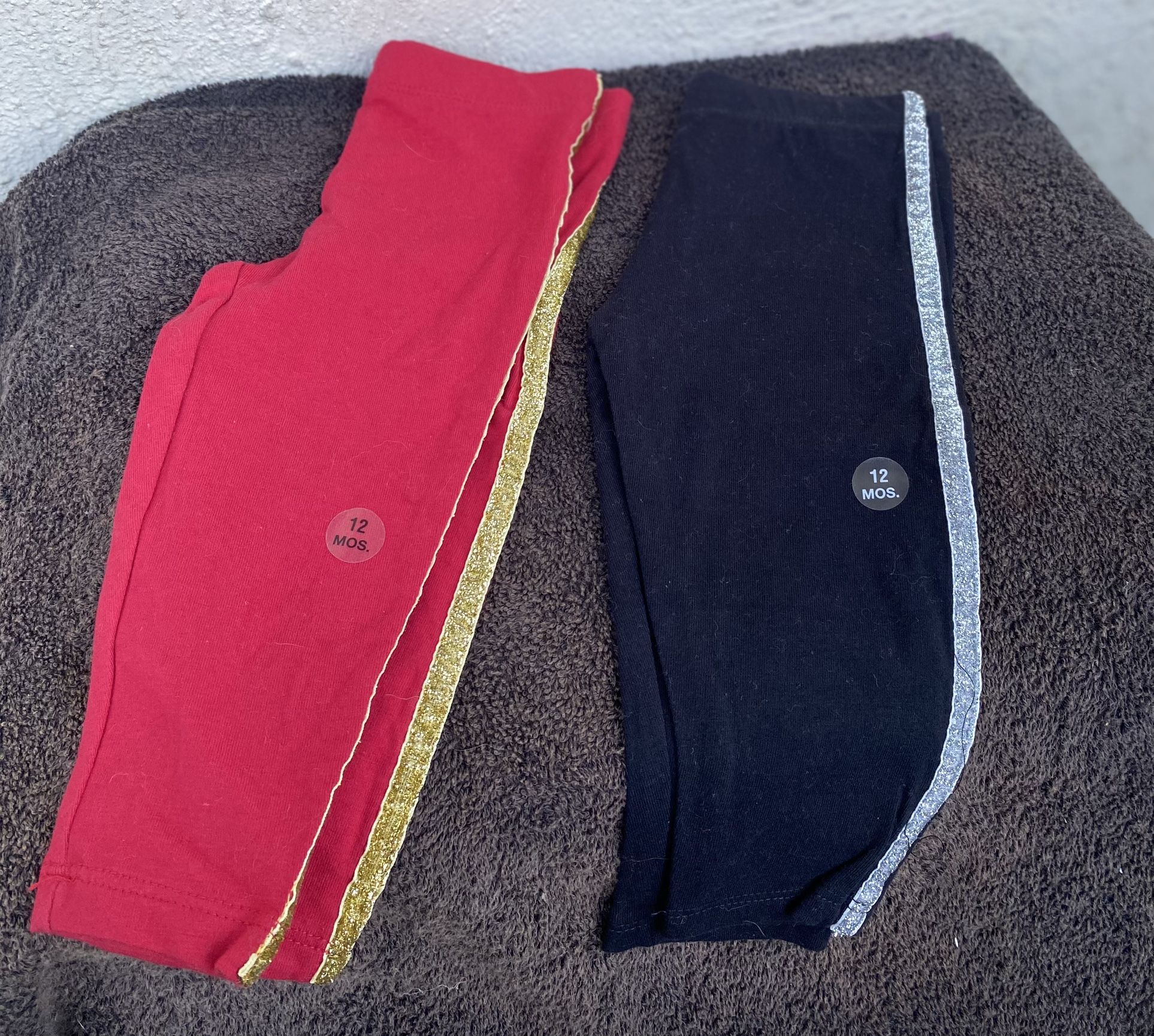 Red And Black Baby Pants 12 Months 