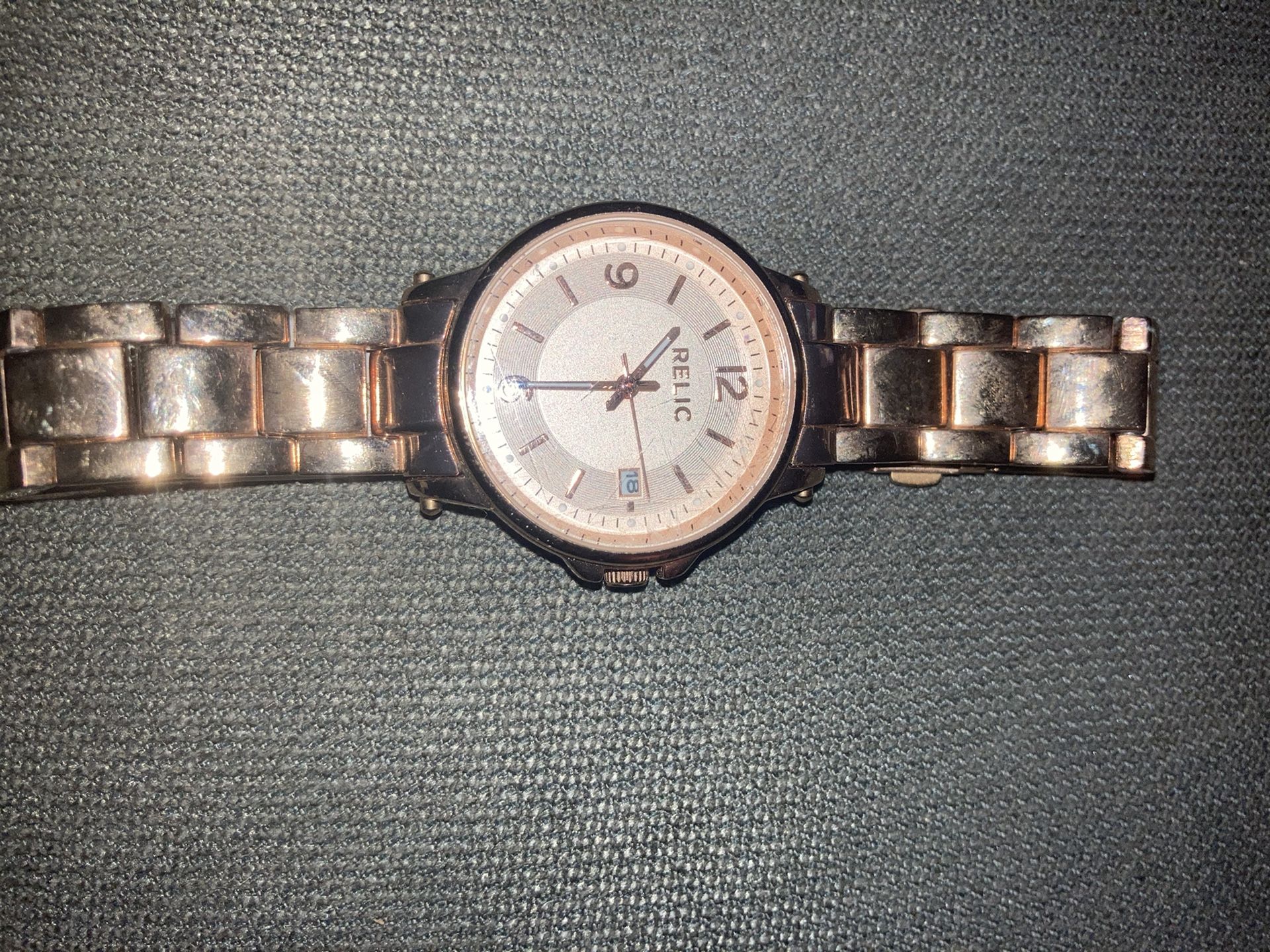 Woman’s real rose gold relic watch 10$!!