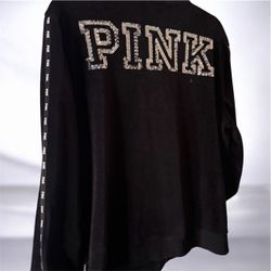 Woman’s Victoria Secrets  PINK Collection Velour Sweater Size Large 