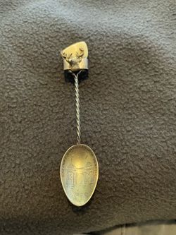 Elks Tooth with Elk Head on a Baby Spoon, 1902 Engraved, Gateway Elks Carnival Seattle