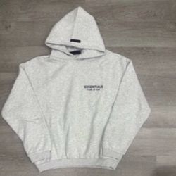 Light heather gray essentials hoodie